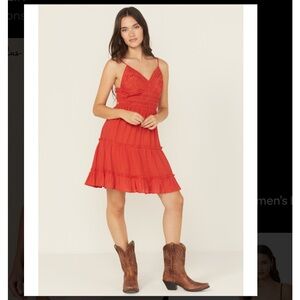 NWT SHYANNE WOMEN'S BUSTIER TIE BACK LACE MINI DRESS